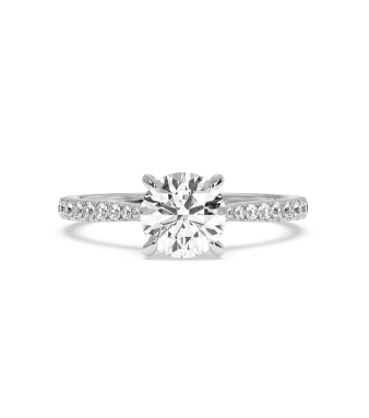 White Diamond Engagement Ring