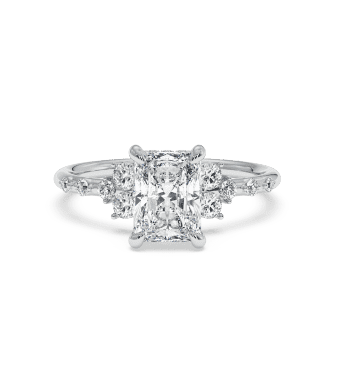 White Diamond Engagement Ring