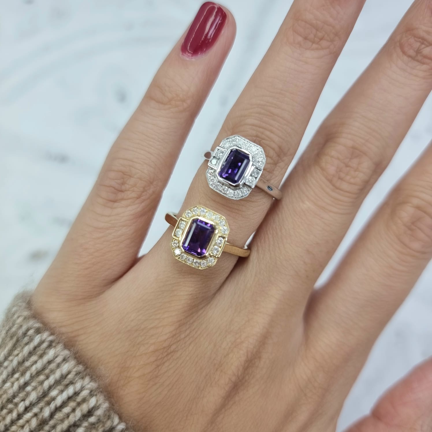 Lab-grown diamond rings