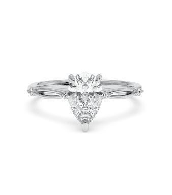 White Diamond Engagement Ring